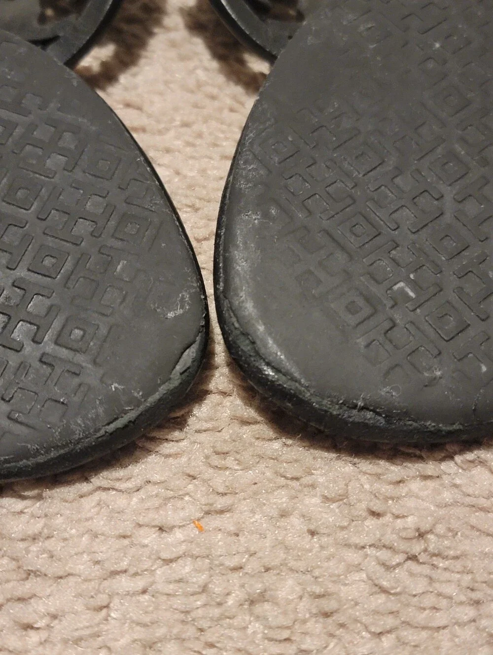 Tory Burch Miller Black Leather Sandals Size 9